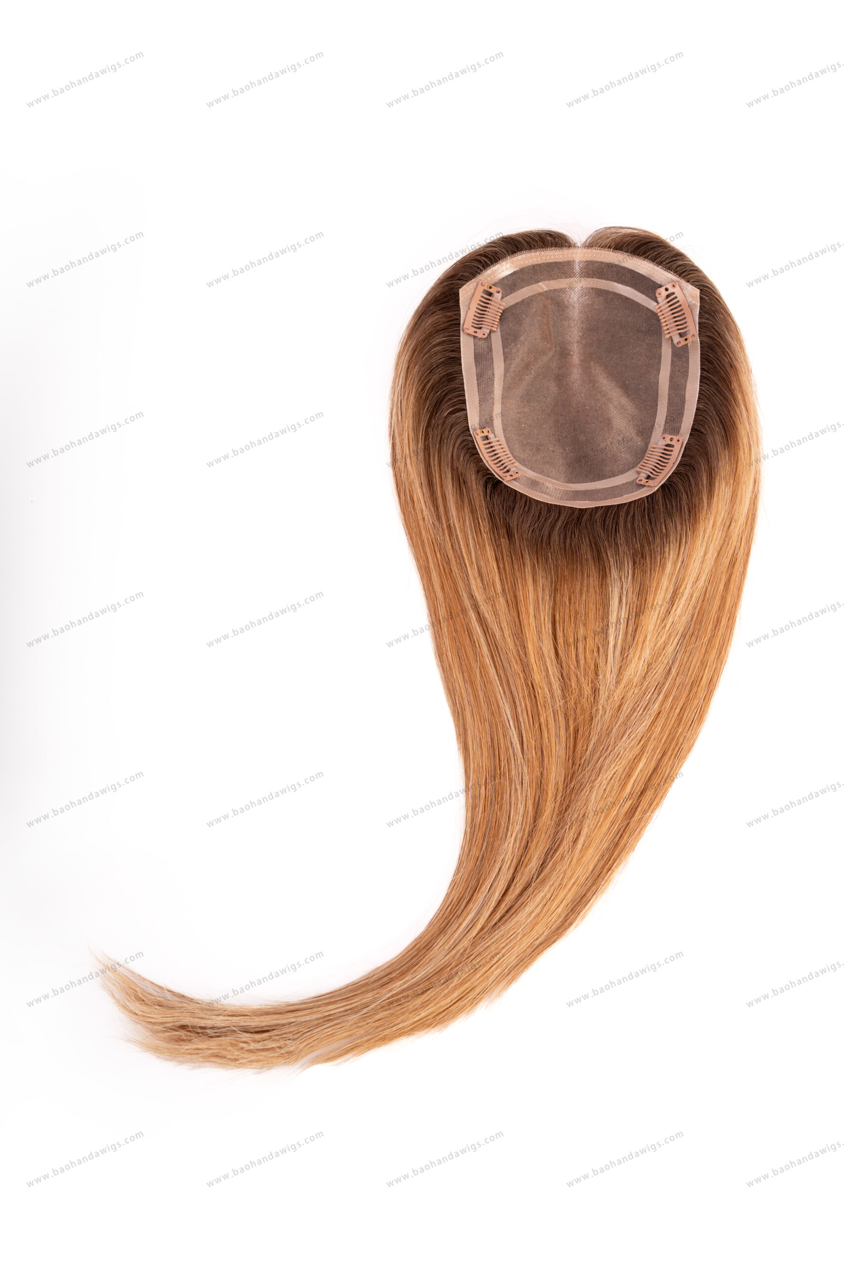 5x6 inch Mono Base Remy Human Hair Topper 100% Full Hand Tied - Image 3