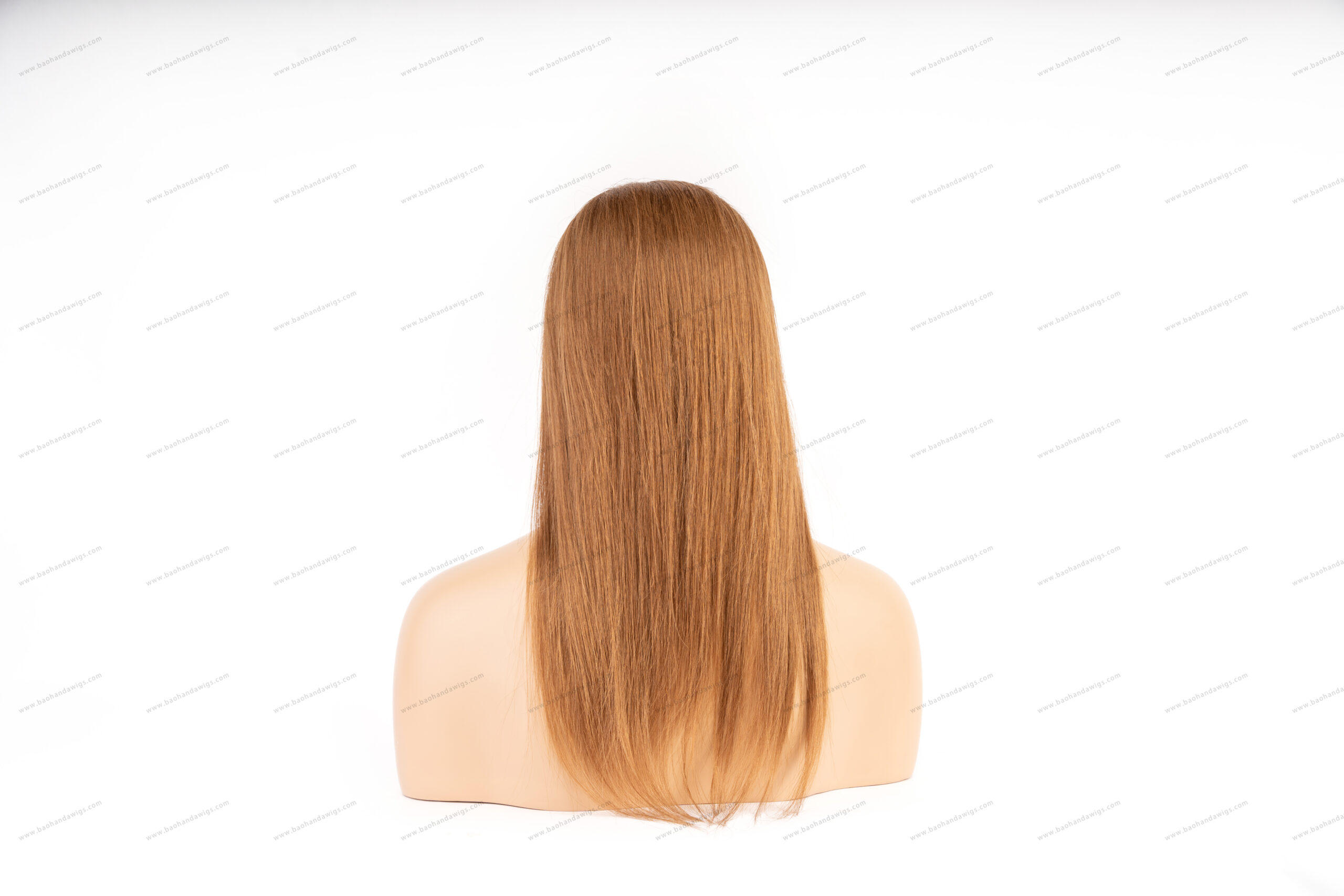 V Part Mono Base Remy Human Hair Topper Full Hand-Tied - Image 3