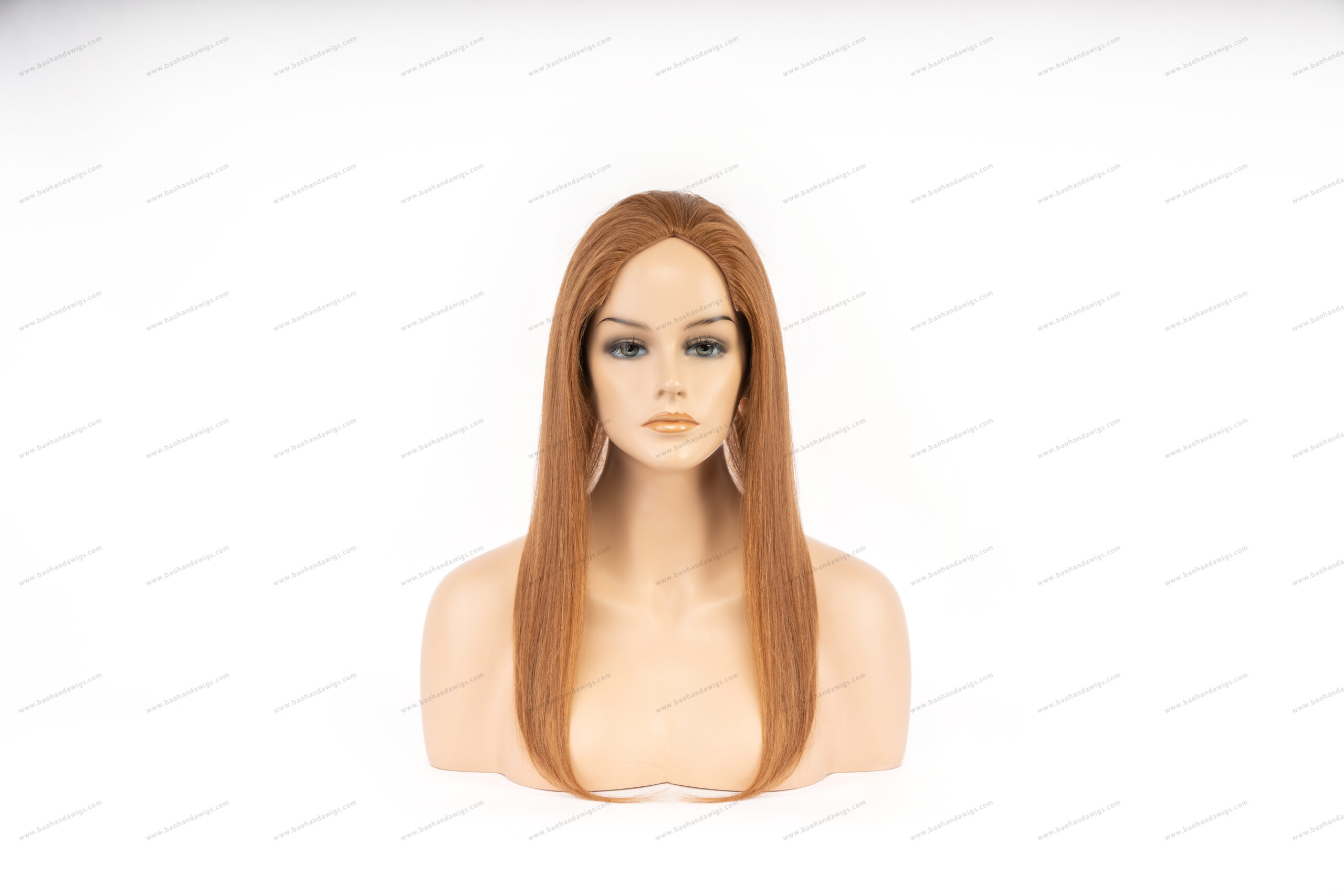 V Part Mono Base Remy Human Hair Topper Full Hand-Tied - Image 4
