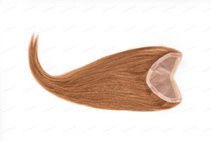 V Part Mono Base Remy Human Hair Topper Full Hand-Tied