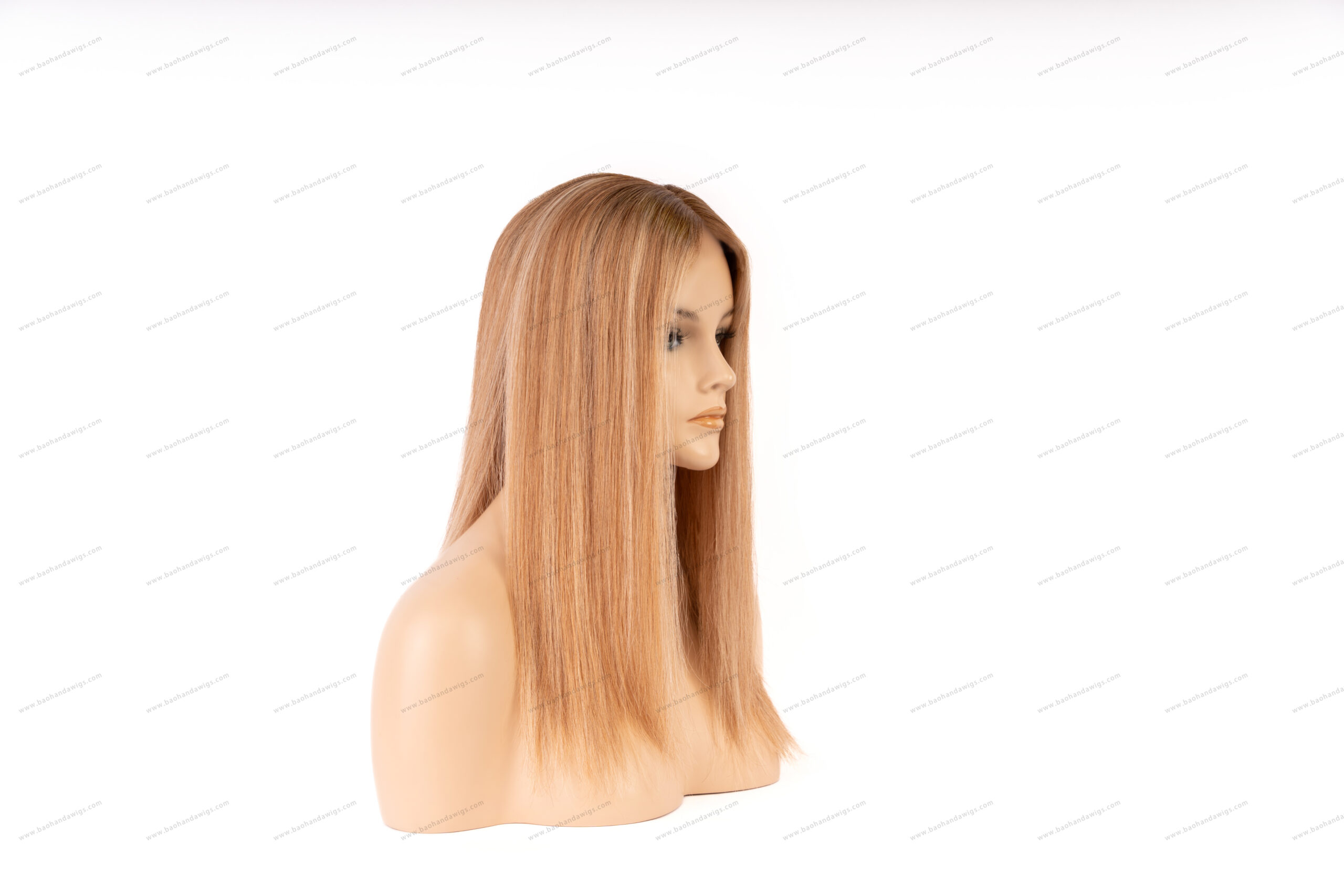 8x8inch Lace Front Silk Top with Weft Base Remy Human Hair Topper