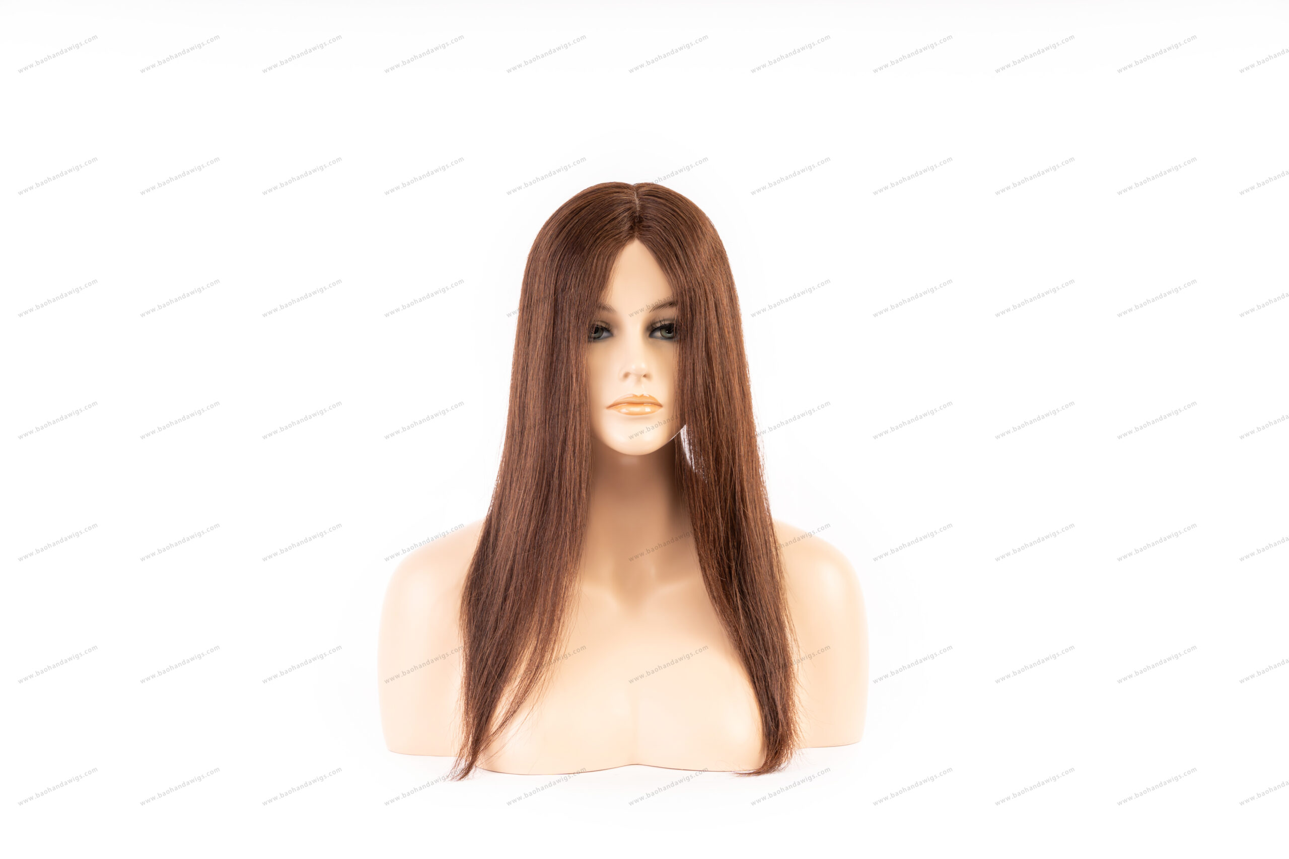 6x6.5 inch Full Silk Base Lace Front Remy Human Hair Topper 100% Hand Tied - Image 6