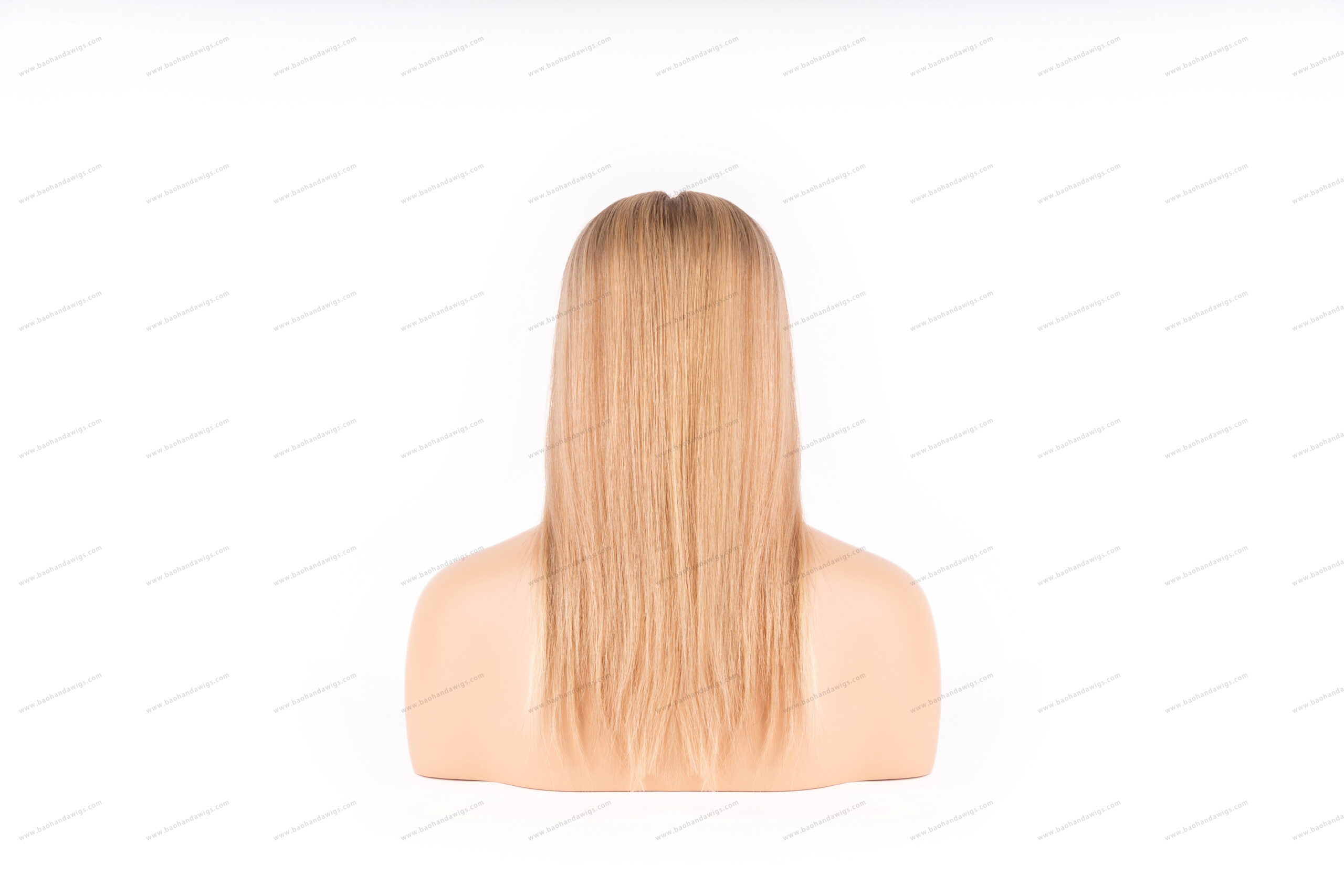 6x6.5 inch Full Silk Base Lace Front Remy Human Hair Topper 100% Hand Tied - Image 2