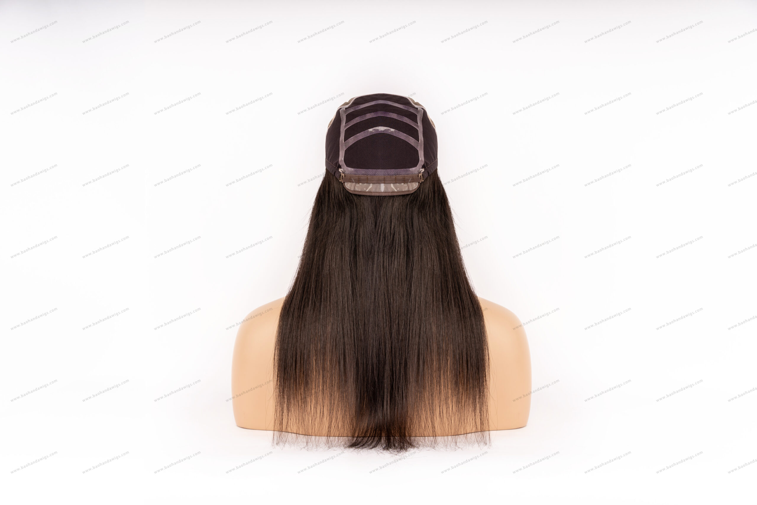 4x4inch Silk Top Full Lace Cap Medical Silicone Wig 100% Remy Human Hair Full Hand Tied - Image 4
