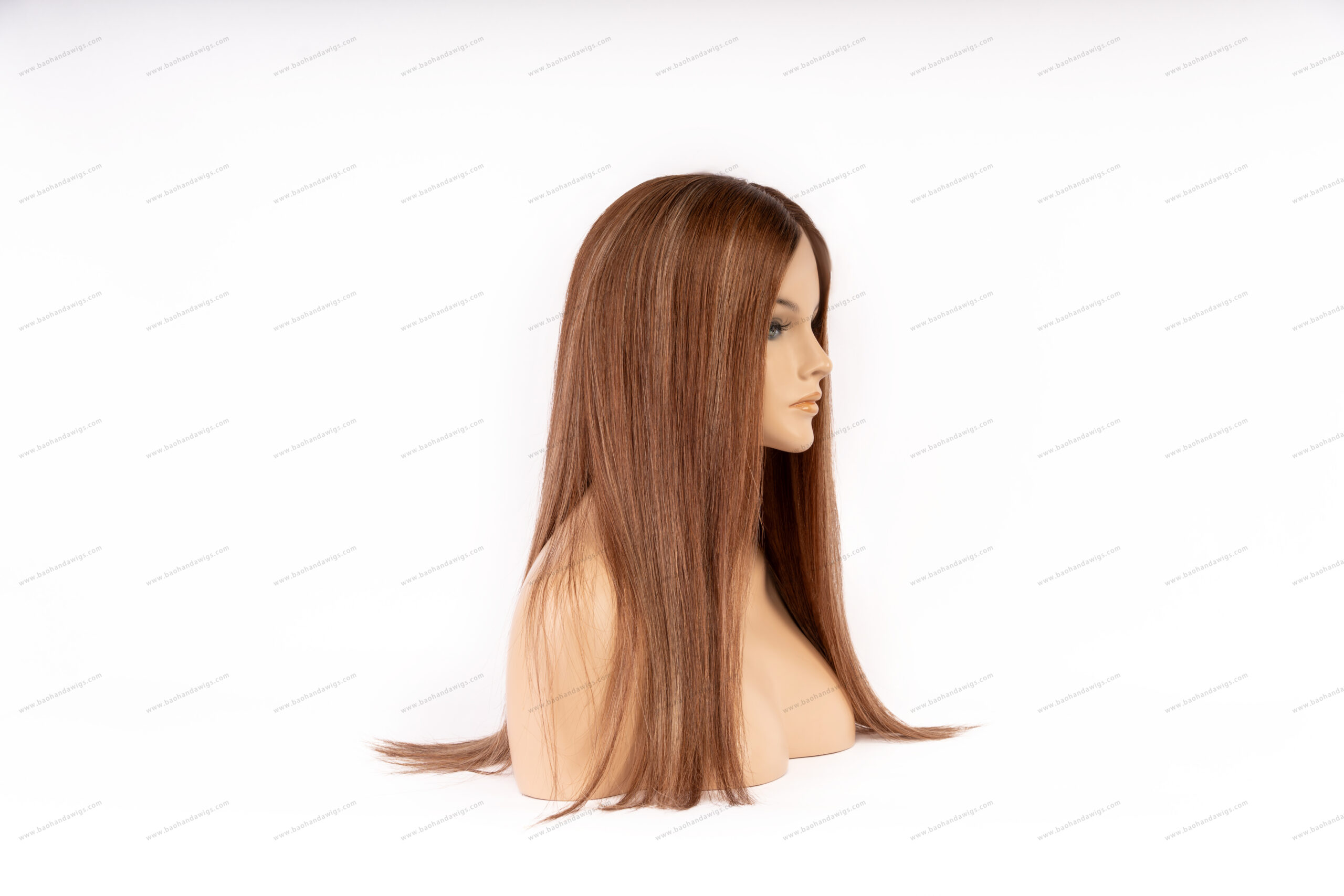 4x4inch Silk Top Full Lace Cap Medical Silicone Wig 100% Remy Human Hair Full Hand Tied - Image 6