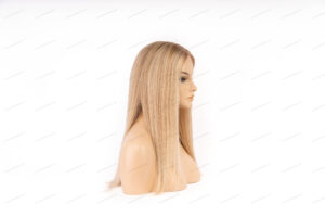 4x4inch Silk Top Full Lace Cap Medical Silicone Wig 100% Remy Human Hair Full Hand Tied