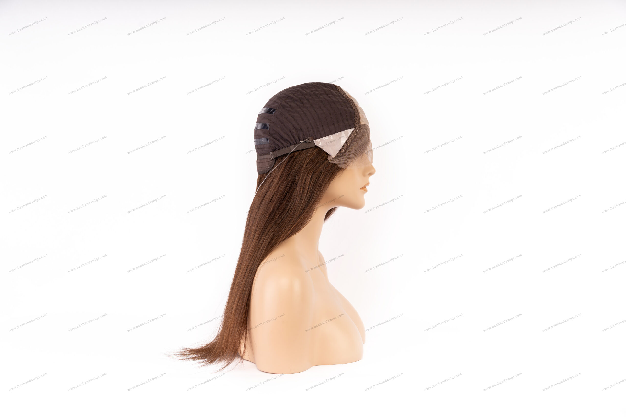 4x4” Silk Top Virgin Hair Wig with Wefted Back Medical Silicone Wig - Image 2