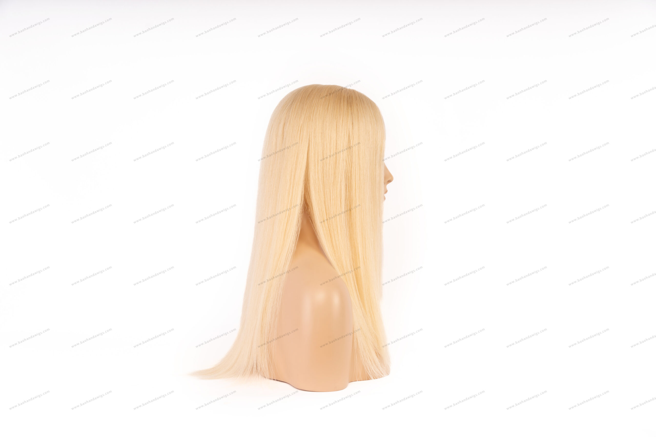 4x4” Silk Top Virgin Hair Wig with Wefted Back Medical Silicone Wig - Image 4