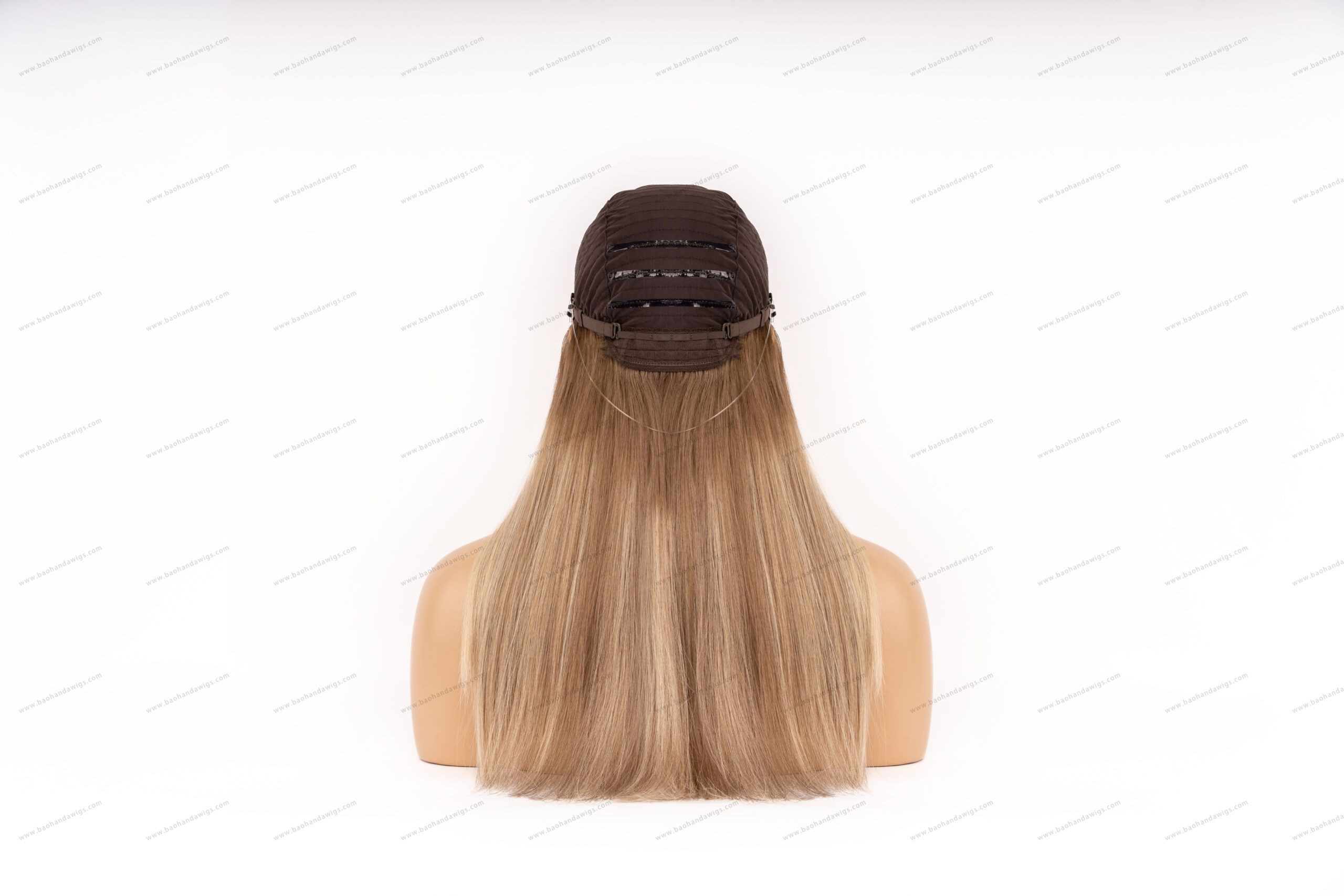 4x4” Silk Top Virgin Hair Wig with Wefted Back Medical Silicone Wig - Image 6