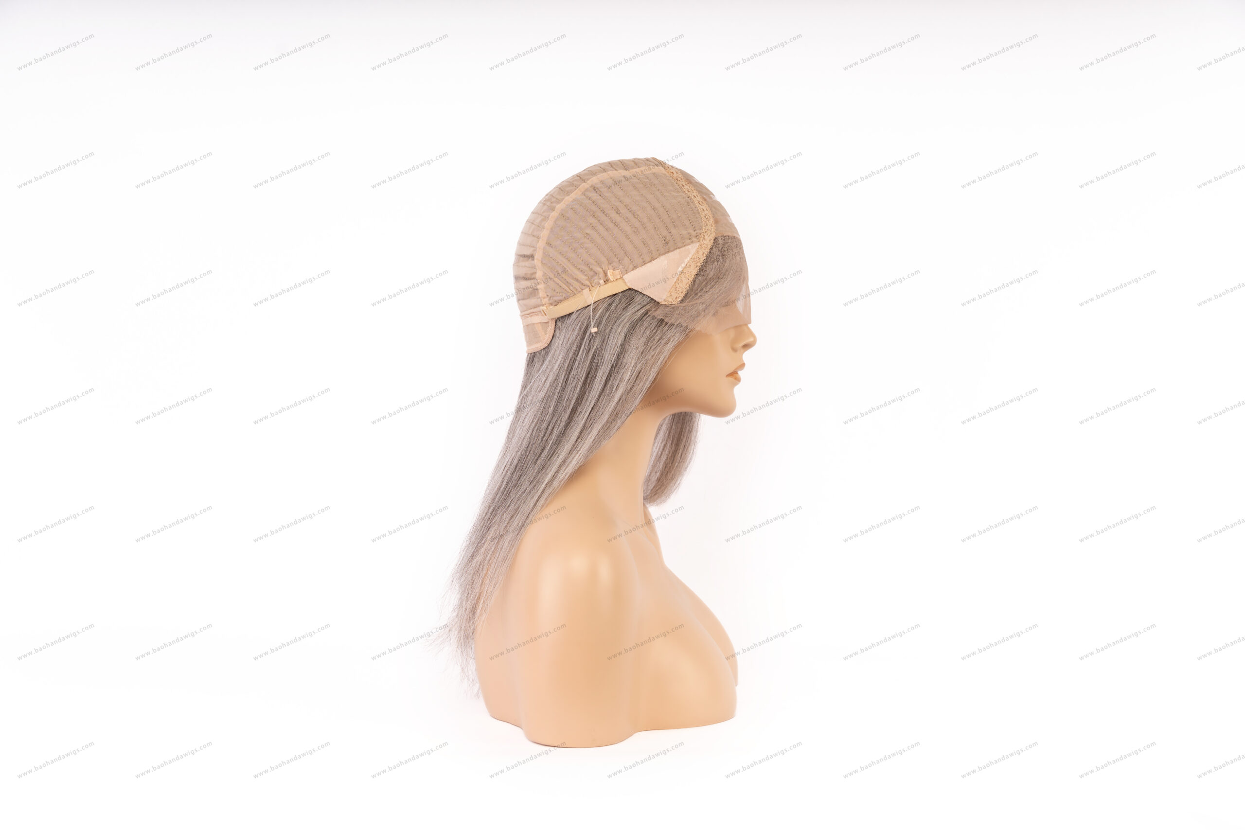 4x4” Silk Top Virgin Hair Wig with Wefted Back Medical Silicone Wig - Image 5